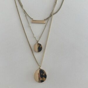 Leopard and Gold Layered Necklace